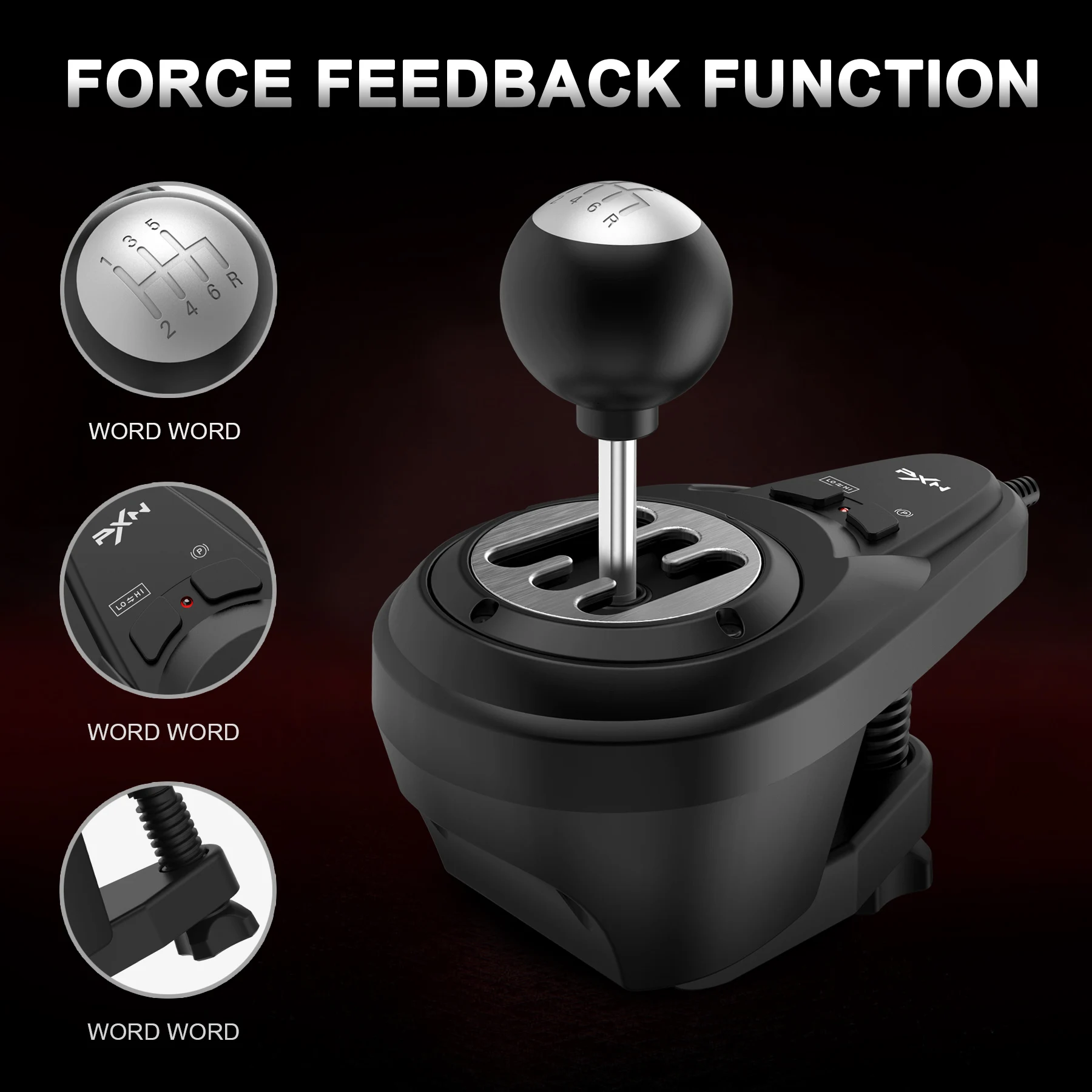 V10 3 in 1 Force Feedback Rennrad Gaming Lenkrad Volante PC mit Hall  Magntic Pedale für PC Computer / PS4 / Xbox