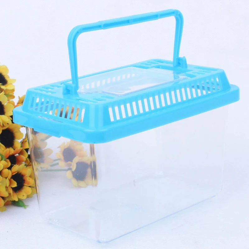 Mini Portable Fish Tank Transparent Aquarium Pet Box Turtle Tank Goldfish Fish Box Turtle 1Pc fish aquarium,turtle tank