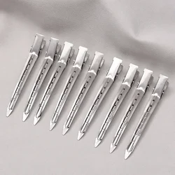 Enhanced Metal Duck Bill Hair Clips for Styling with Professional Sectioning Holes (Silver)