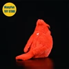 Northern Red Cardinal Plush Toy High Fidelity Red bird Plushie Tit Peluche Lifelike Stuffed Animals Simulation Doll Kawai Toy 5