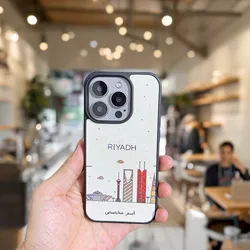 Luxury Personalized Custom Name Phone Case - Saudi Arabia City Collection - iPhone 15 Plus (AC - HEI - CSW - BS104)