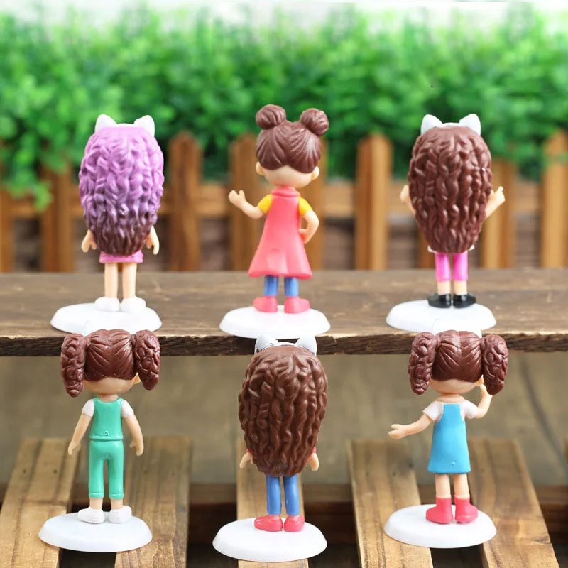 6pcs set PVC Gabby Dollhouse Figure Toy Mercat Cartoon Stuffed Animals Smiling Car Cat Hug Gaby Girl Dolls Kids Birthday Gifts 4