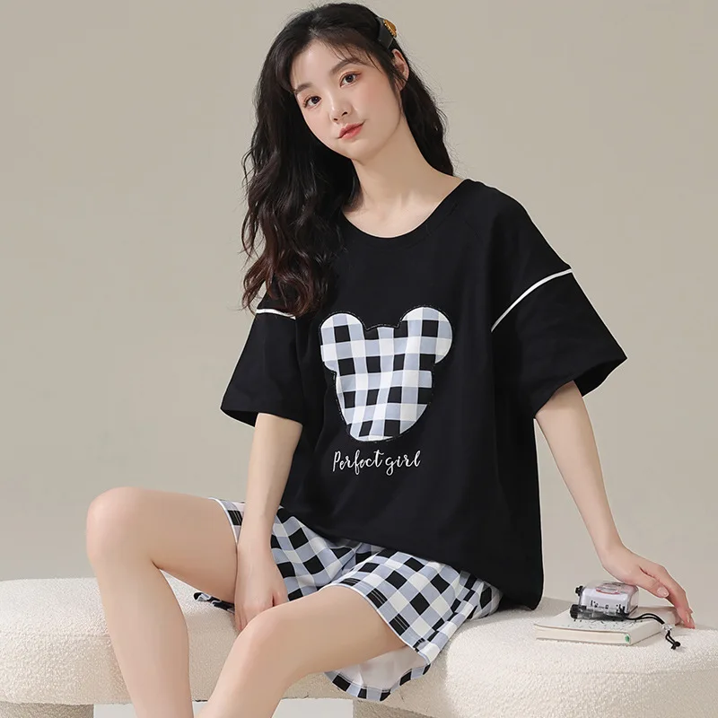 

Spring Autumn Elegant Pajama Young Womens Pajama Sets Pyjamas Femme Round-neck Sleepwear Female Loungewear Pijama Mujer Homewear