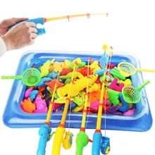 

Interactive Kids Fishing Toy Set Magnetic Game Boys and Girls Playing In Water and Fishing Toys Beach Pool Play Tool Gift New