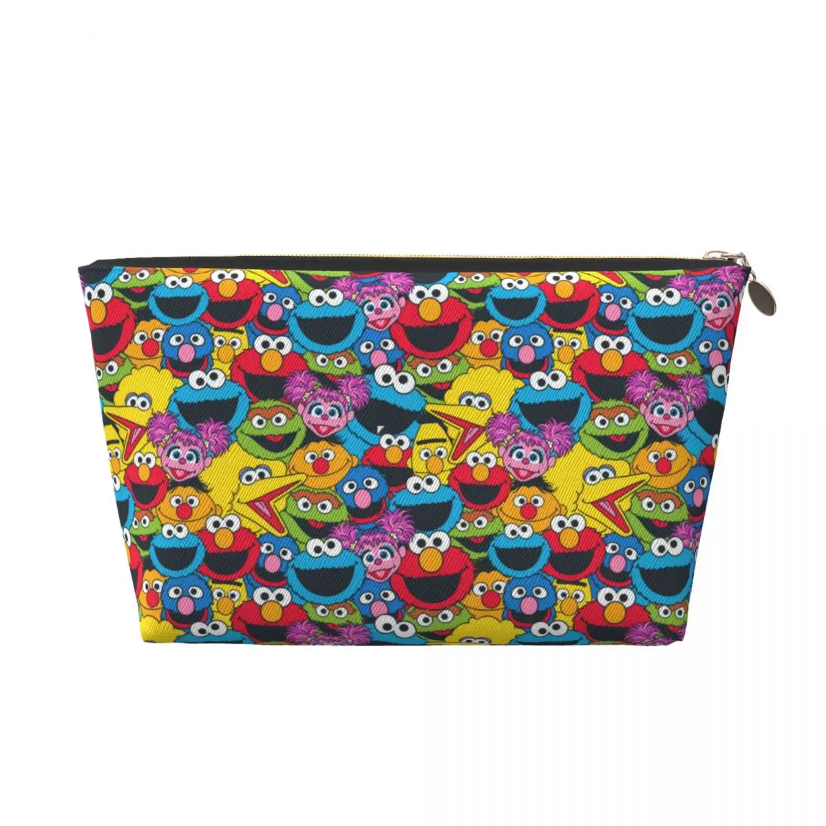 

Custom Cartoon Sesames Street Toiletry Bag Women Cookie Monster Cosmetic Makeup Organizer Ladies Beauty Storage Dopp Kit Case