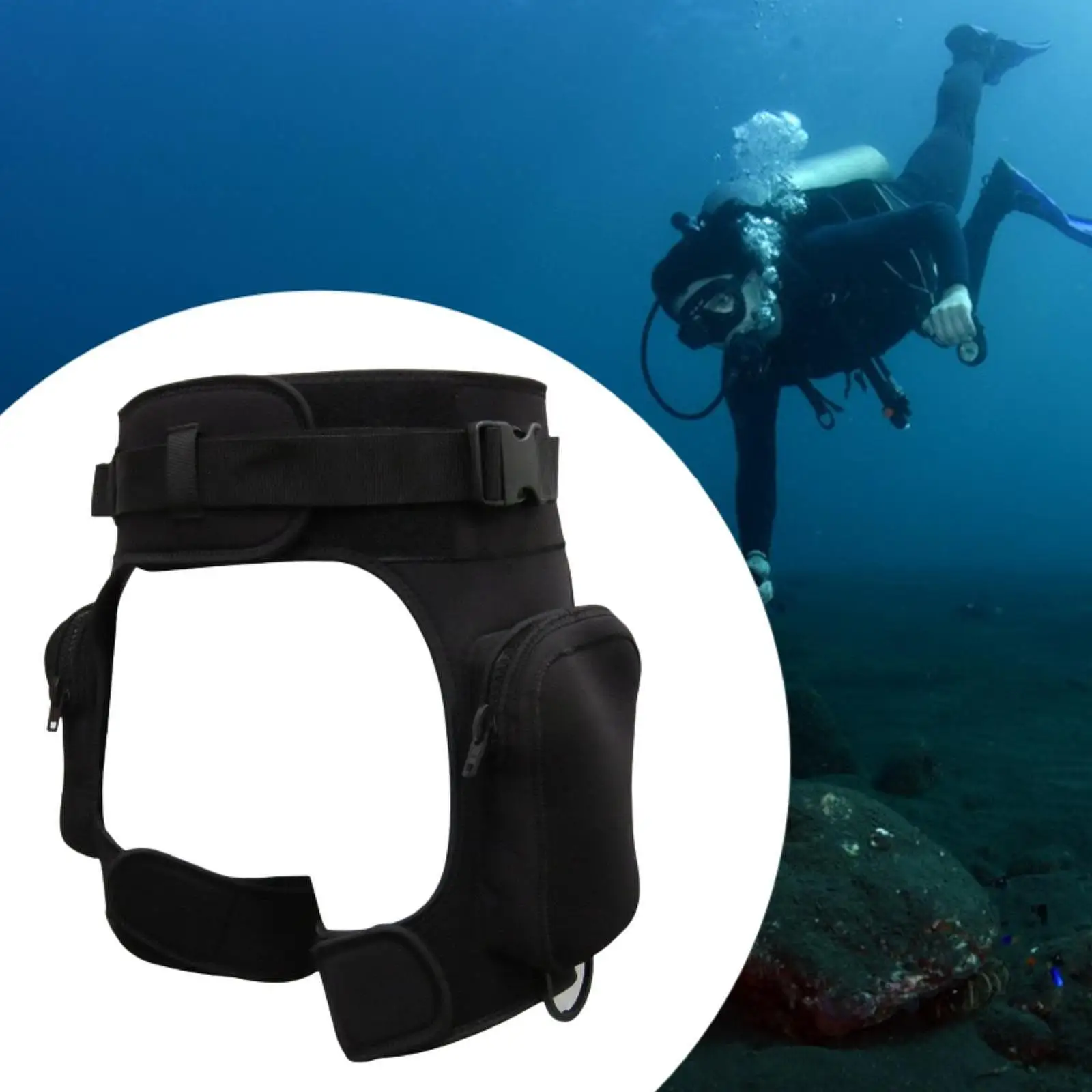 Diving Technical Shorts 3mm Neoprene Wetsuit Shorts Adjustable Waistband Wetsuit Pants for Water Sports Kayaking Diving