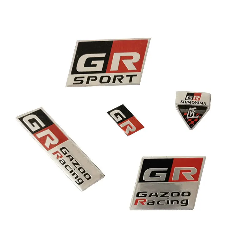 

GR SPORT GAZOO racing letter badge sticker is suitable for Toyota 86 Reiz refitted parts steering wheel side fender decorative