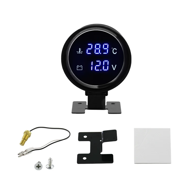 MrGauge 2-in-1 LCD 디지털 자동차 개조용 자동차 전자장치 12V 블루..