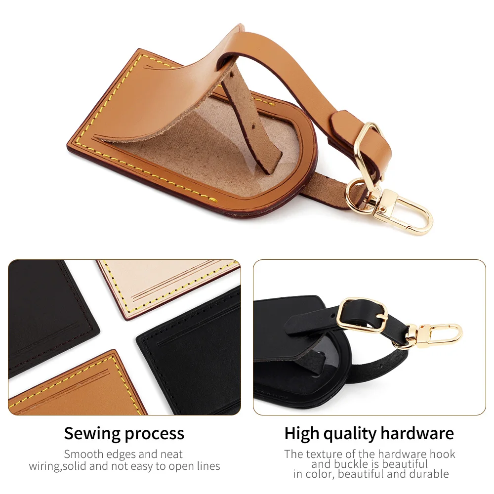 Bag Handbag Luggage Tags Travel Accessories for Suitcase Business Bag Vegetable Tanned Leather Tag Baggage Boarding Pass luggage tag