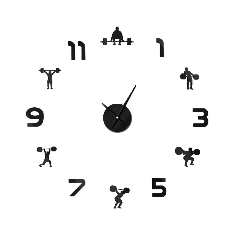 Weightlifting Fitness Room Wall Clock Wall Clock Weight Lifting