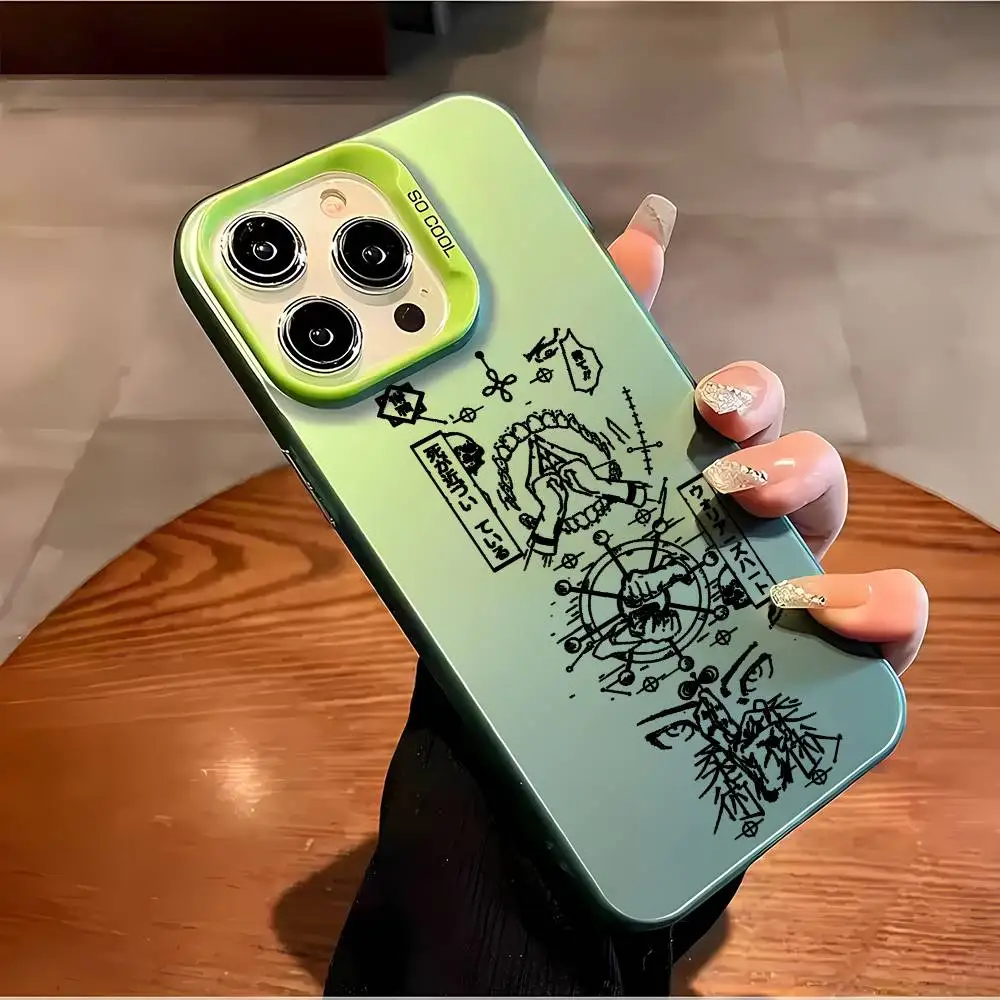 Aurora Laser Shockproof Anime Jujutsu Kaisen Phone Case - Multicolor  Cover