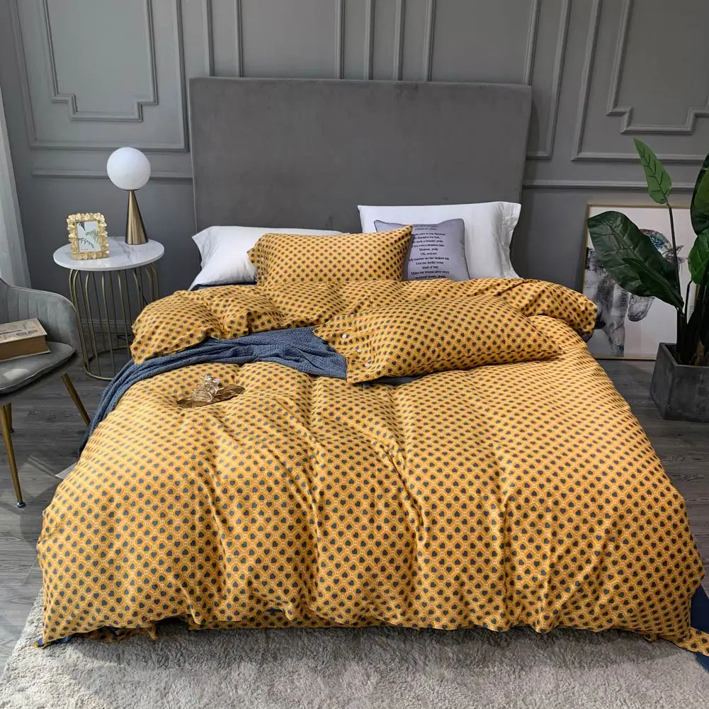 Nordic Sliver Grey Stripes 100% Egyptian Cotton Jacquard Bedlinens Queen King Size Set Fitted Sheet Duvet Cover Bedding