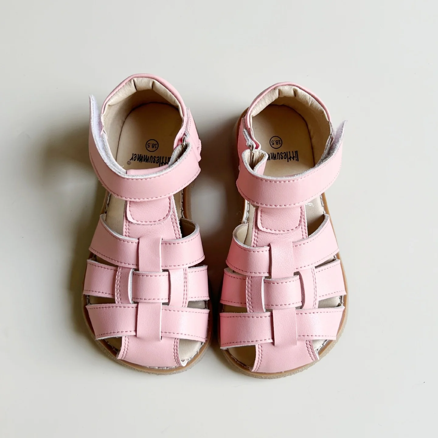 High quality Cowhide Summer Close toes Children's sports sandals Genuine Leather Birds Nest Baby Boys Shoes Girls Beach Sandals