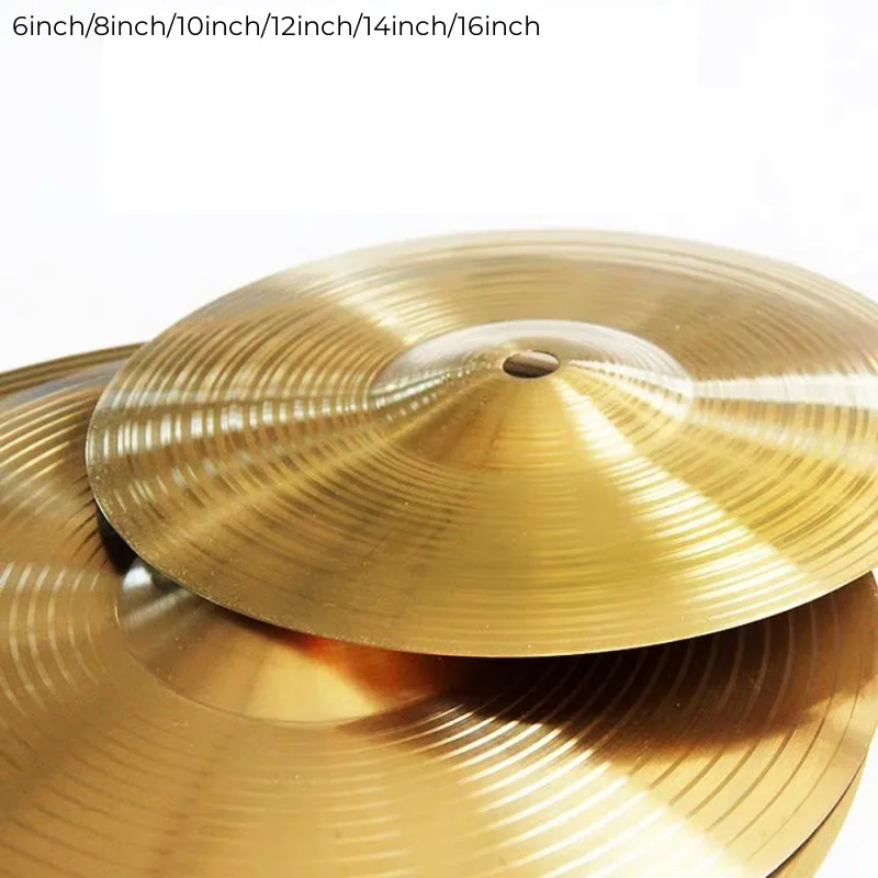 Piatto Per Batteria In Ottone JAZZ, 20.3 Cm (8"), Color Oro, Suono Melodioso E Brillante, Per Principianti E Professionisti