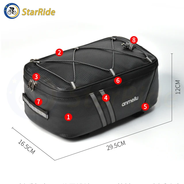 Universal Electric Scooter Rear Rack Waterproof Pack Storage Bag 