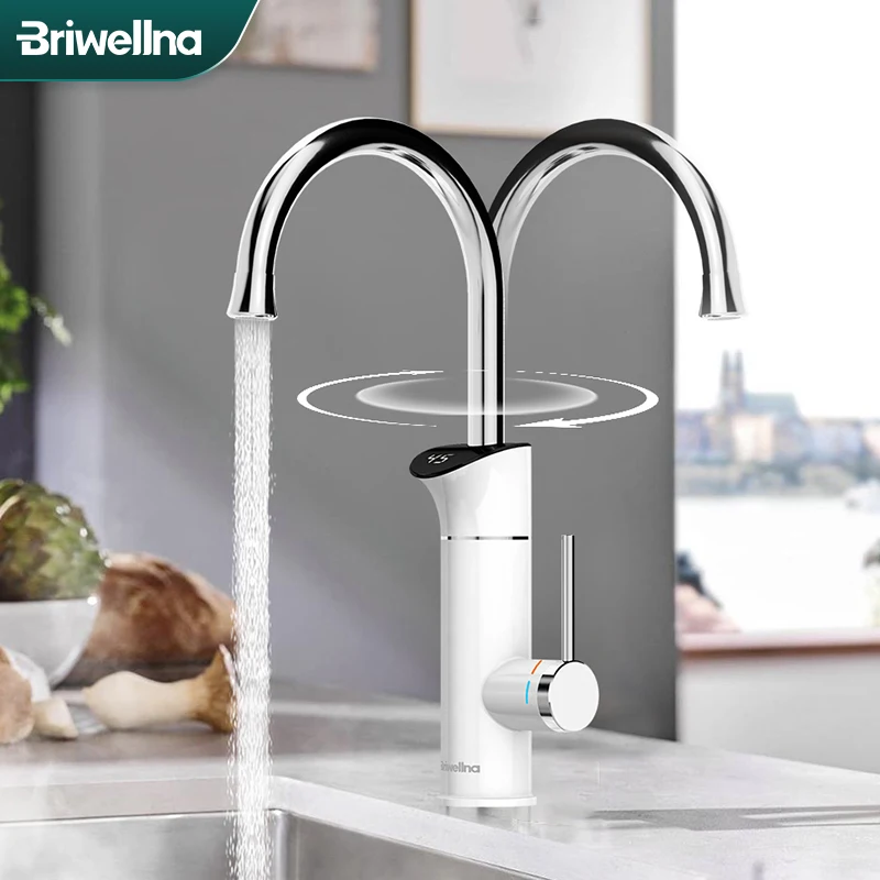 Briwellna Aquecedor de Água Elétrico 220v Instantânea Torneira da Cozinha de Água Quente em Tankless Aquecedor de Água Elétrico Torneira de Aquecimento
