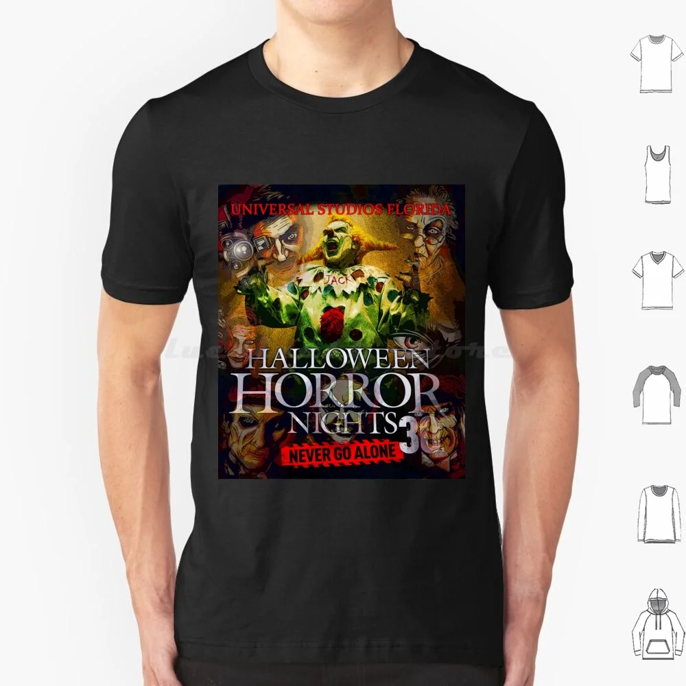 Hhn 30 Icone Del Passato Ultimate Poster T Shirt Big Size 100% Cotone Halloween Horror Nights 30 Universal Studio Florida Entry