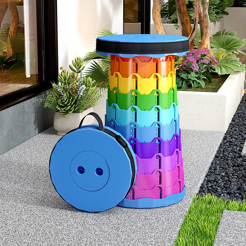 Upgraded foldable stool, thickened portable foldable stool, retractable stool,Home Space Saving Furniture Stools 3