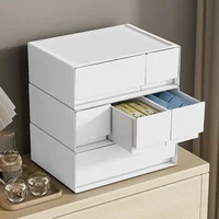 1PC Cosmetics Storage Box Makeup Drawers and Storage Plastic Organizer Jewelry Brushes Lipsticks Nail Polish Organizer 1