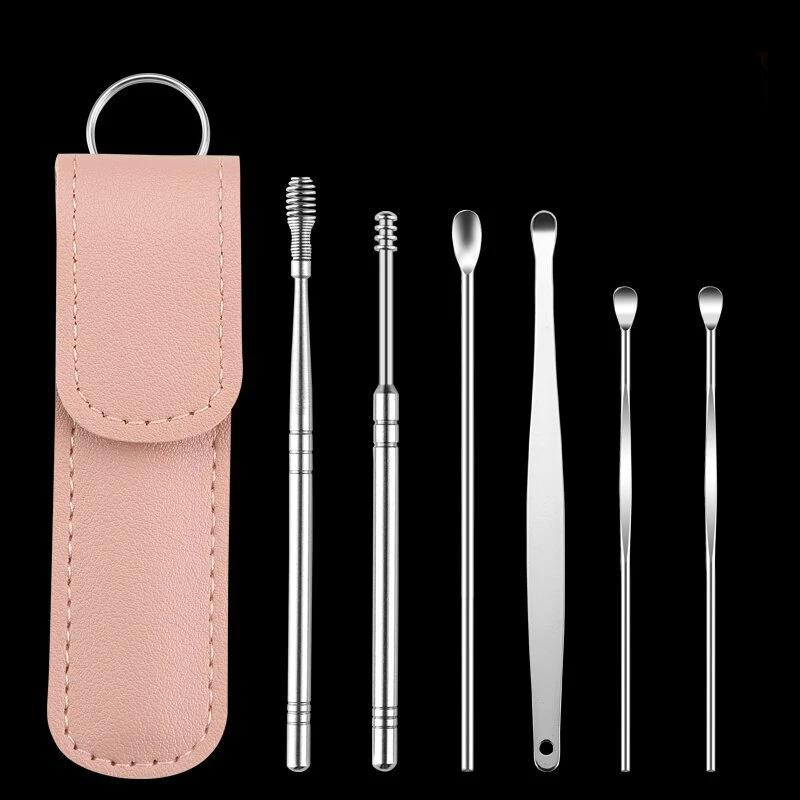 Stainless Steel Ear Wax Removal Kit - 6 Piece Ear Care Tool Set