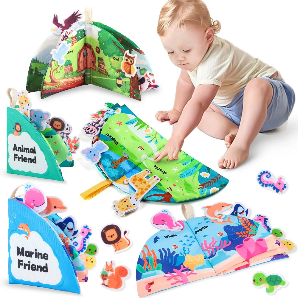 Montessori Animal Cloth Book 0-12 Months