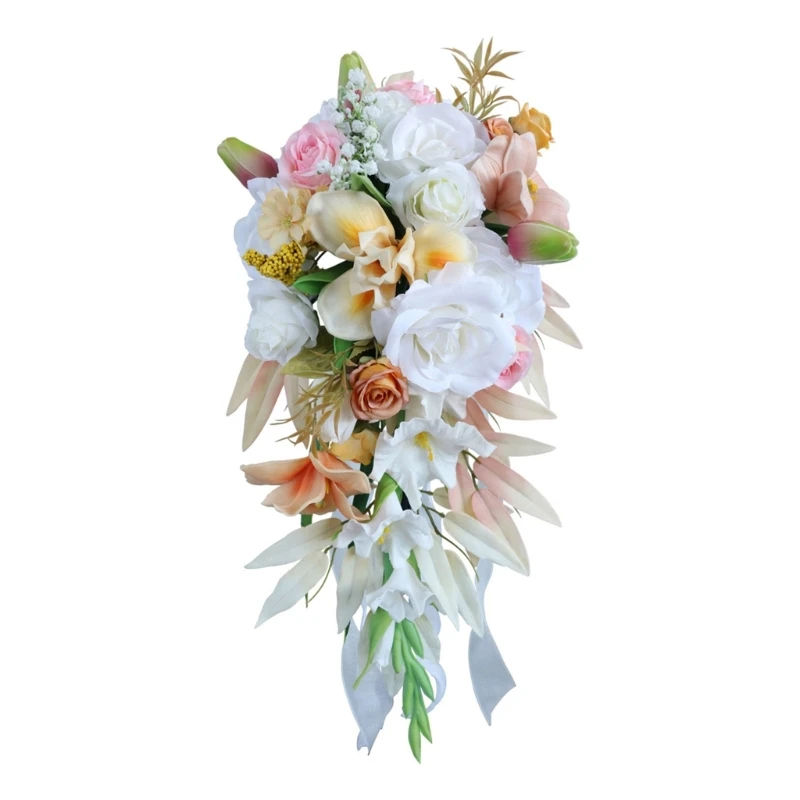 

Wedding Bouquets for Bride Bridals Bouquets Bridesmaids Water Droplet Flower Fashion Tossing Flower for Ceremony dropshipping