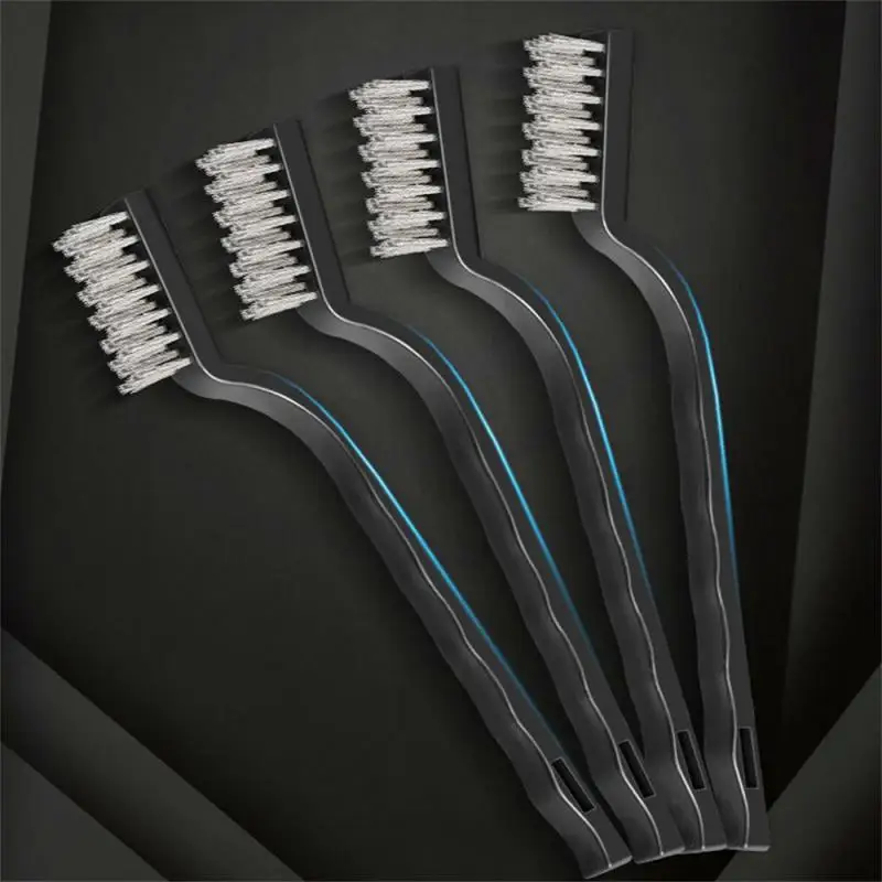 

Mini Wire Brush Stainless Steel Bristle Brushes Kitchen Stove Gap Brush Derusting Remove Cleaning Tools Polishing Detail Brush