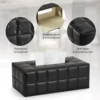 Ever Perfect Modern Marble Tissue Box Cover Faux Leather Napkin Dispenser Toilet Paper Holder Home Decoration Towel Tissue Case 4