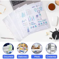 12 Pack Plastic Envelopes File Folders, with Label Pocket and Snap Button for Home Work Office Organization, Letter Size/A4 Size 7