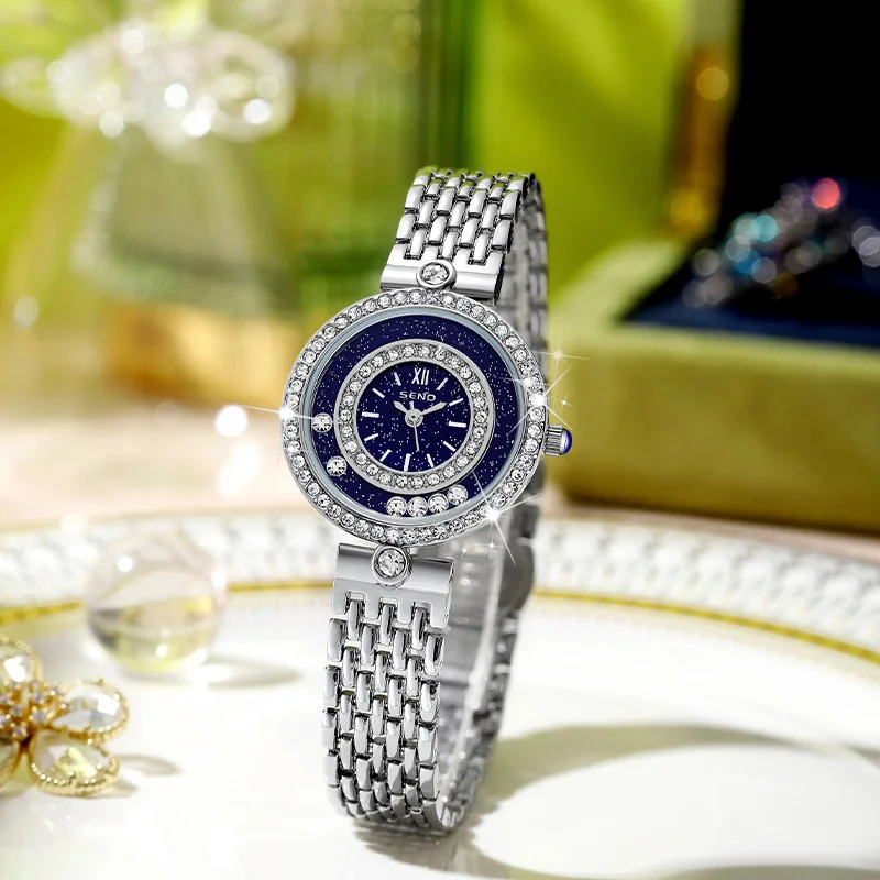 Women Bracelet Watches Silver Top Brand Luxury Ladies Wrist Watches Female Clock Full Steel Quartz Watches Elegant Fashion - 5