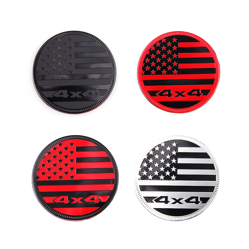 

2pcs 3D Metal Chrome USA American Flag Badge Emblem Car Sticker Suitable for All Models Decoration Car Accessories Stickers