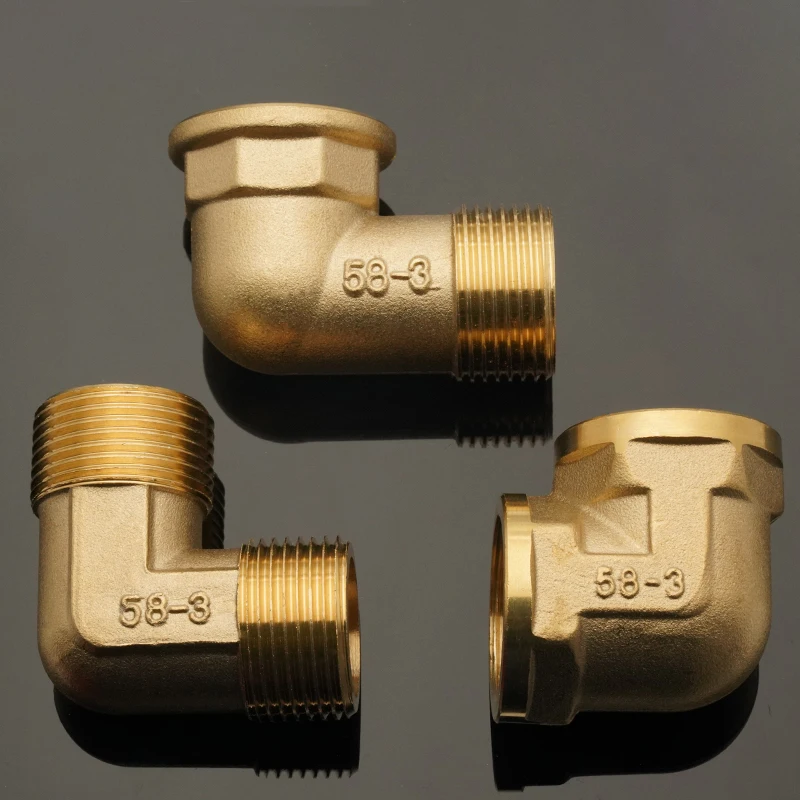 Female x Male Thread 90 Deg Brass Elbow Pipe Fitting Connector Coupler 1/8" 1/4" 3/8" 1/2" 3/4" 1" Female x Male Thread 90 Deg Brass Elbow Pipe Fitting Connector Coupler For Water Fuel Copper adapter