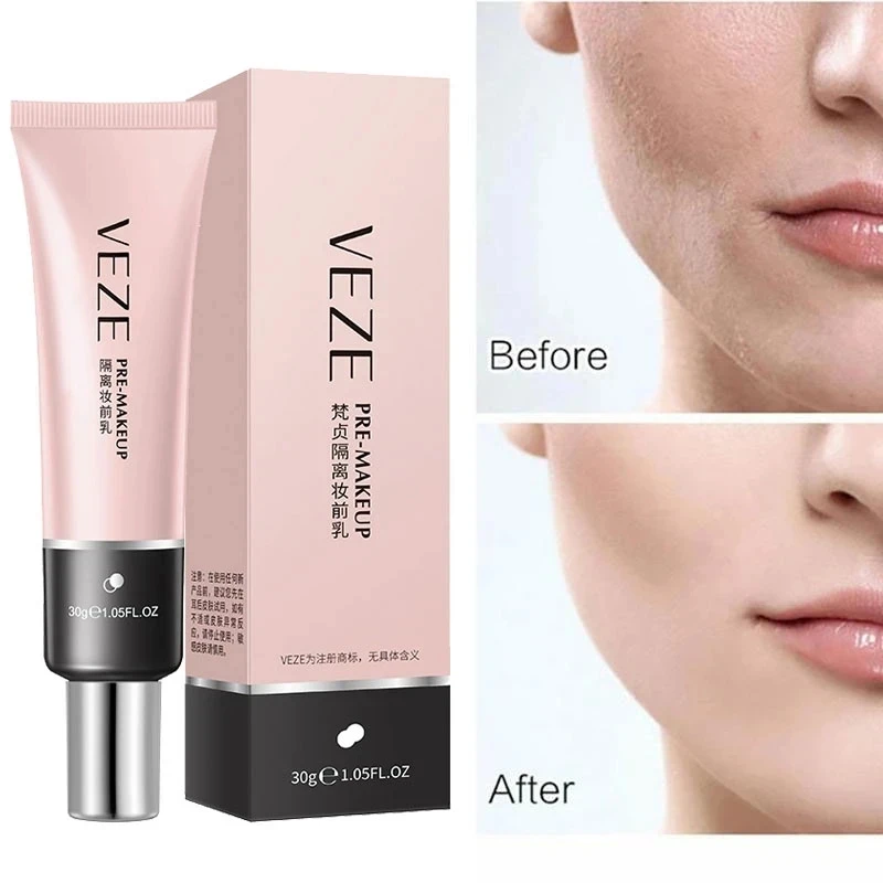 VEZE Primer Makeup Shrinking Pore Primer Smooth Face Brightening Invisible Pore concealer South Makeup Eraser 30ml
