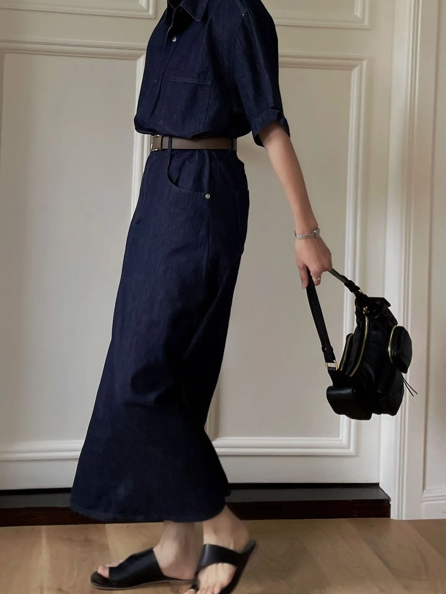 Maxdutti Minimalist Fashion Bag Women Ggenuine Leather Bag Single Shoulder Underarm Bag Handmade Motorcycle Cowhide Bag