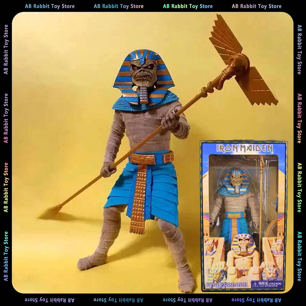 

Original Neca Iron Maiden Powerslave Pharaoh Eddie Anime Figures Pvc Action Figurine Model Collection Room Decoration Toys Gifts