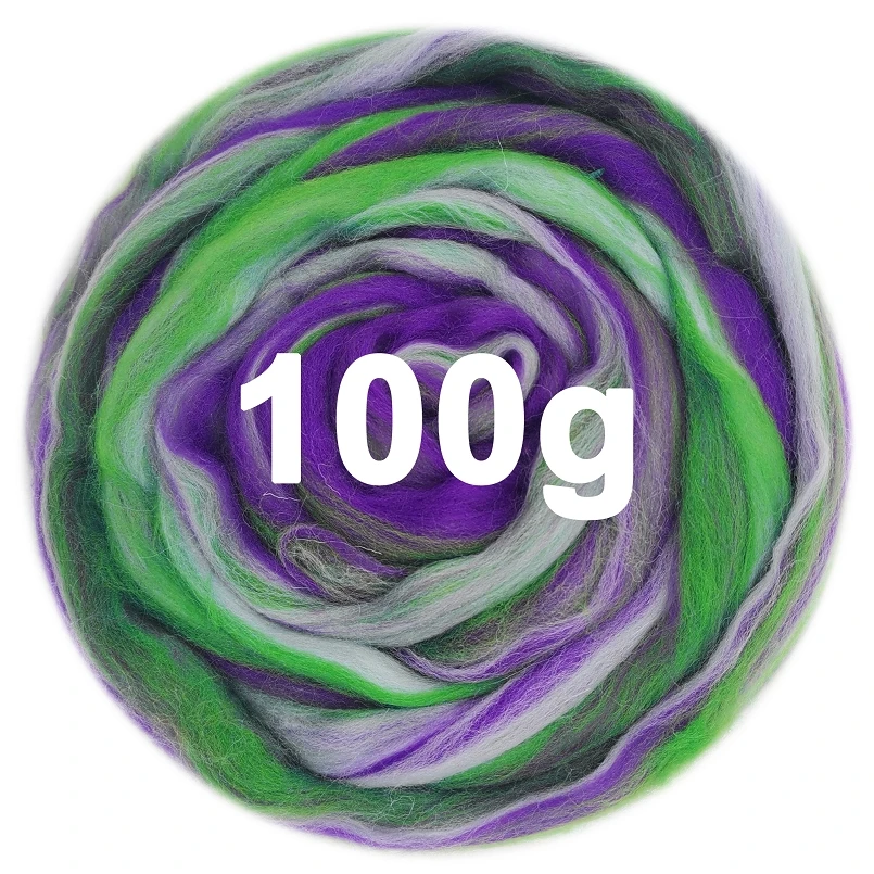 Blended Felting Wool 100g Merino Mixed Roving Wool Fiber For Needle