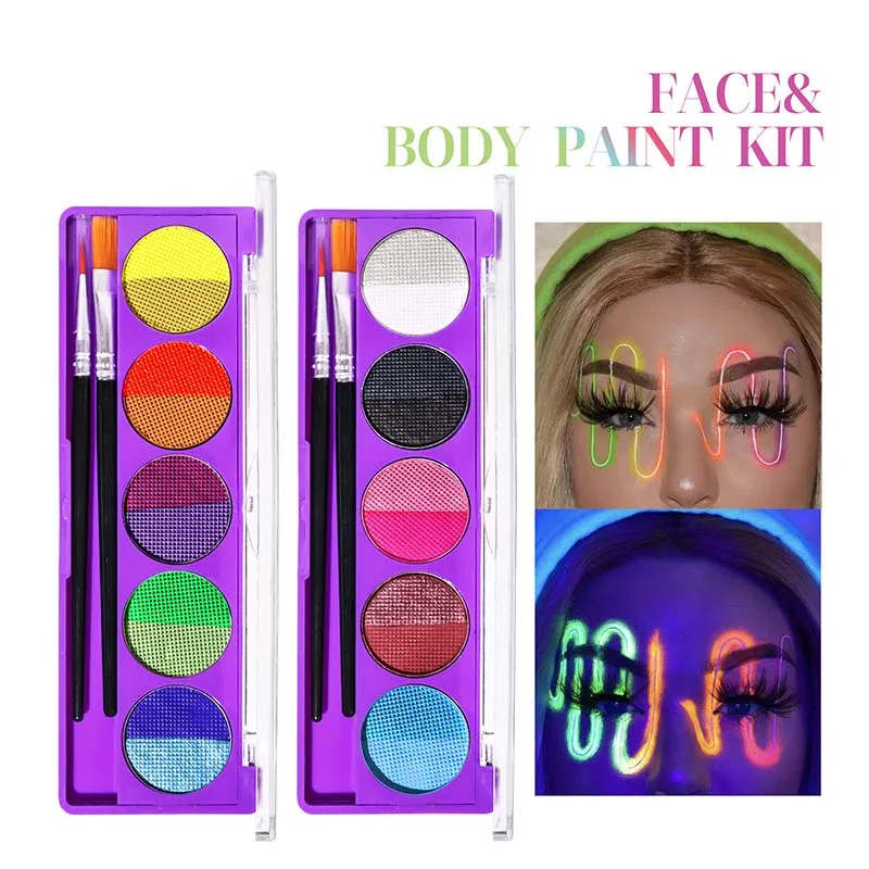 20 Colors Face Body Painting Beauty Palette Oil Safe Kids Flash Tattoo  Painting Art Halloween Makeup Party Makeup Fancy Dress - AliExpress