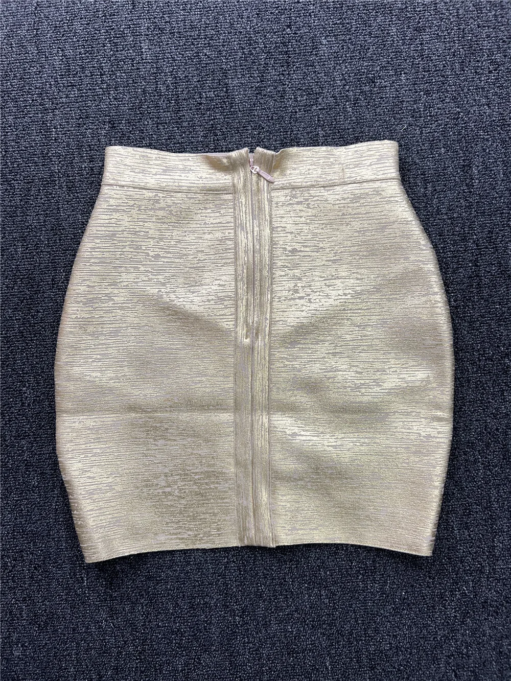 40CM Mini Short Elastic Bronzing Bandage Skirt Women Sexy Bodycon Asymmetric Pencil Skirts High Street Going Out Club Party 4