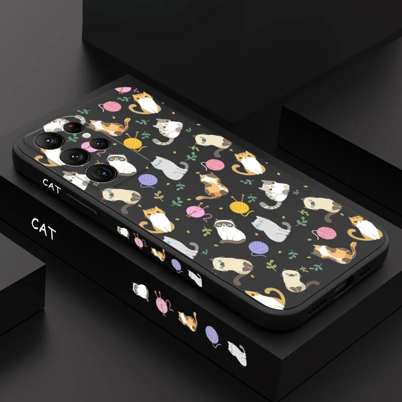 Premium Silicone Cat Design Phone Case - Sleek & Protective Cover