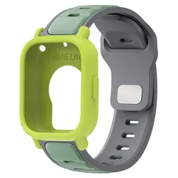 Silicone Sport Strap with Protective Case - Redmi 5 Lite (Light Green - Lime)