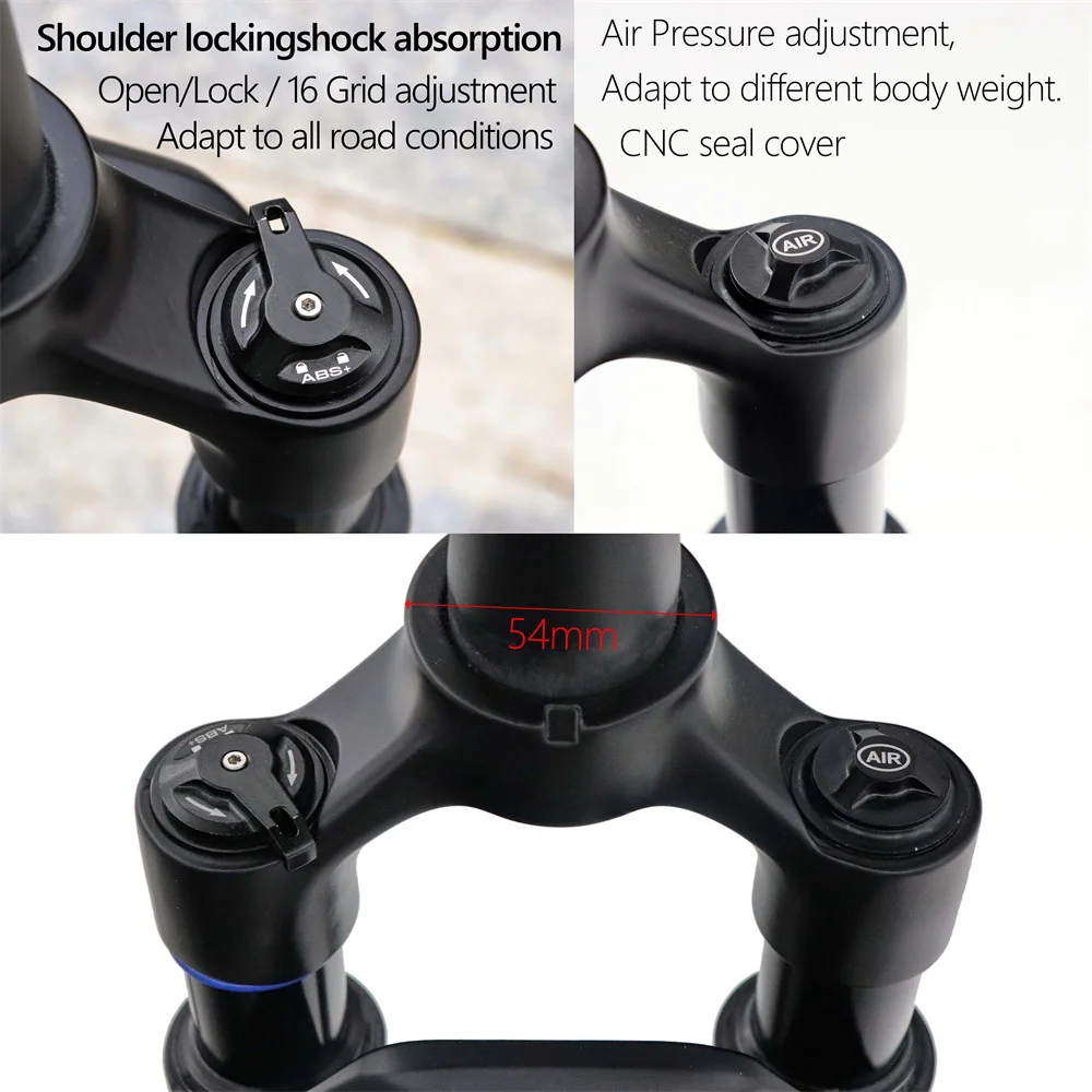 Gravel Suspension Fork Off-Road Damping Air Pressure Fork 700C