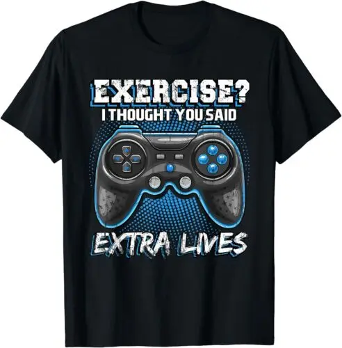 

Extra Lives Funny Video Game Controller Retro Gamer Boys Unisex T-Shirt