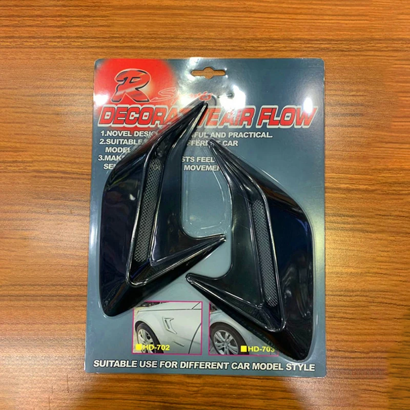 

2 pcs/1Pair Carbon Fibre Car Shark Gills Emulation Vent Side Air Inlet Hood Decoration Vehicle air outlet