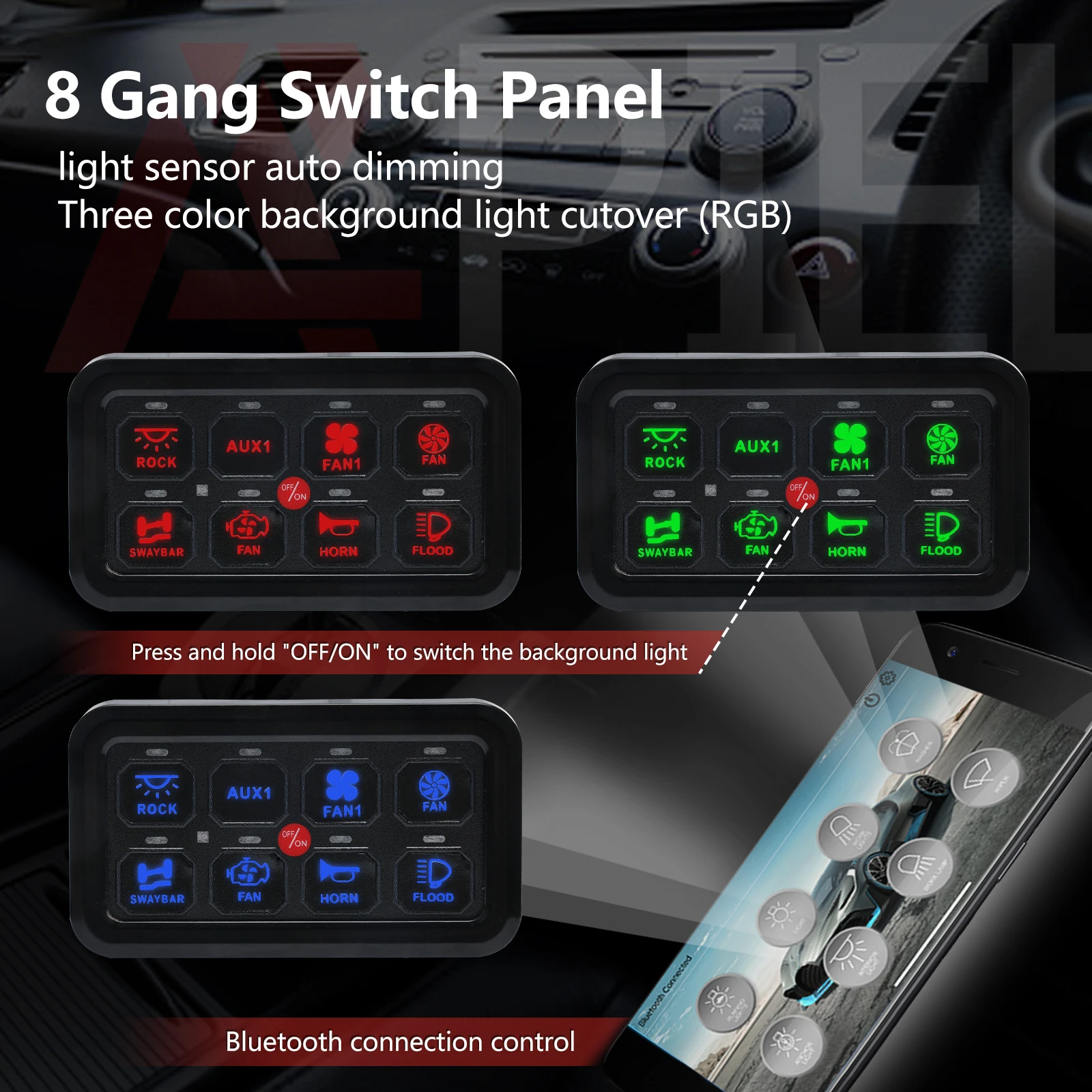 APIELE Switch Panel Position Switch Panel Switch Box Waterproof LED Push Button  Switch Electronic Relay (8 Position) AliExpress