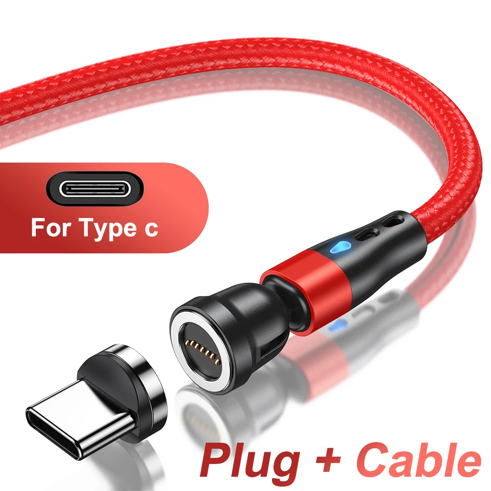 ตัวเลือกสินค้า สายชาร์จแม่เหล็ก USB-C 540 องศา ชาร์จเร็วสำหรับมือถือทุกยี่ห้อ