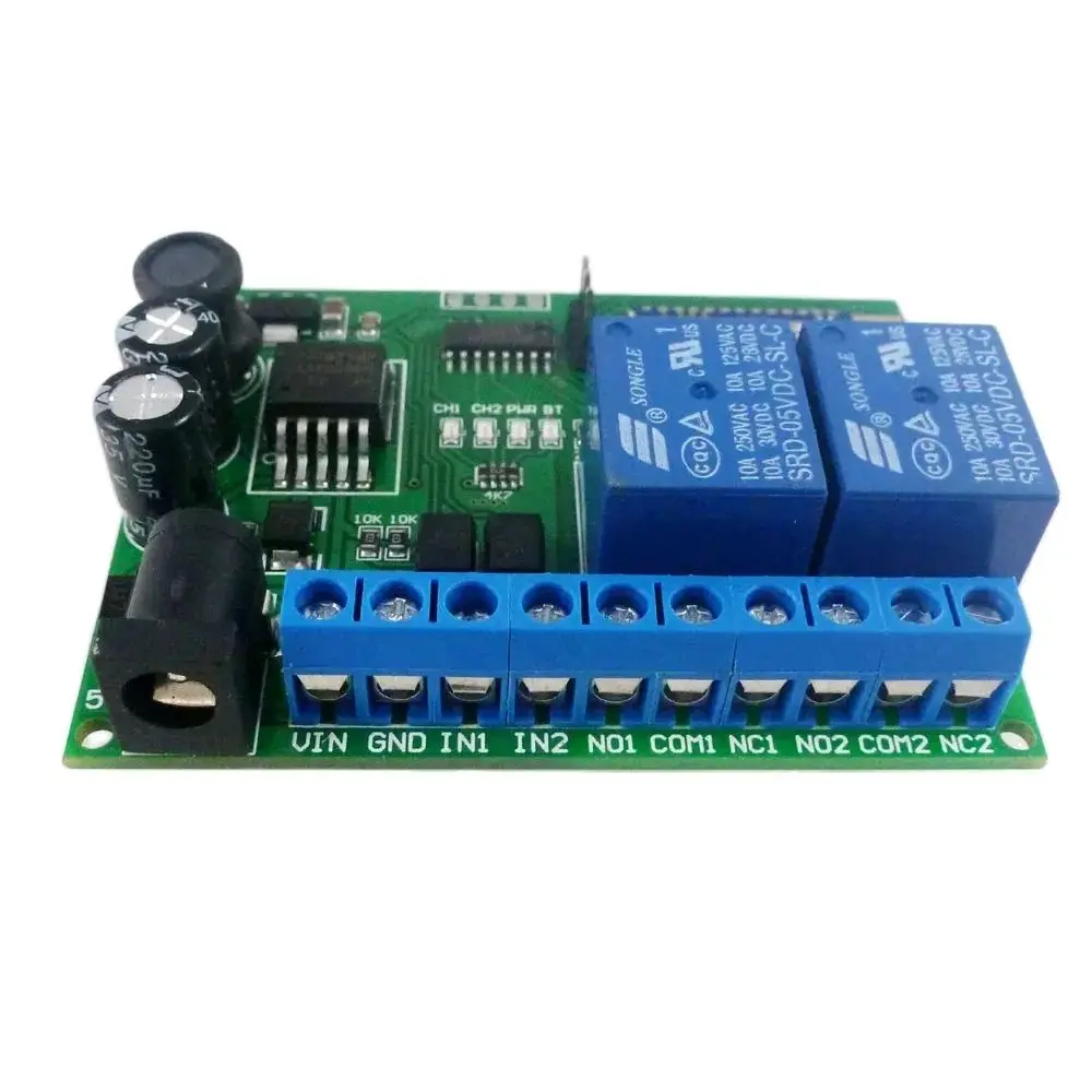 블루투스 호환 릴레이 2.4G RF 무선 리모컨 스위치 IOT 모듈 보드, BT23A02 2ch IOS 안드로이드