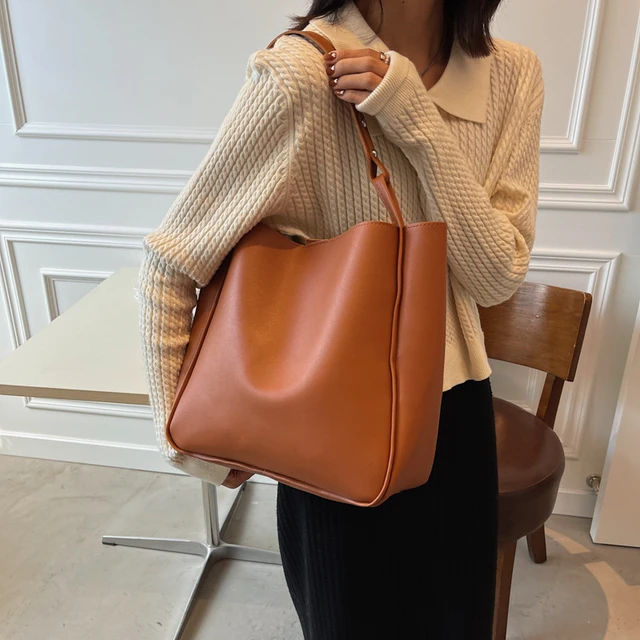 New Vintage High Quality Leather Luxury Handbags Women Bags Designer Bags  Famous Brand Women Bags Large Capacity Tote Bags Sac - Shoulder Bags -  AliExpress