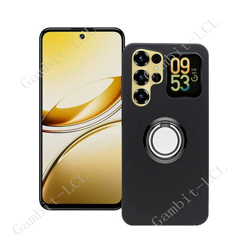 Universal Smartphone TPU Soft Cover with Back Ring Holder Bracket