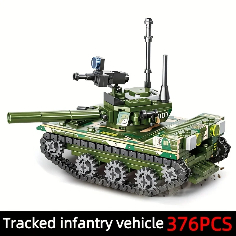 Modern Military Series Toy: Assembled Battle Tank Armored Vehicle
