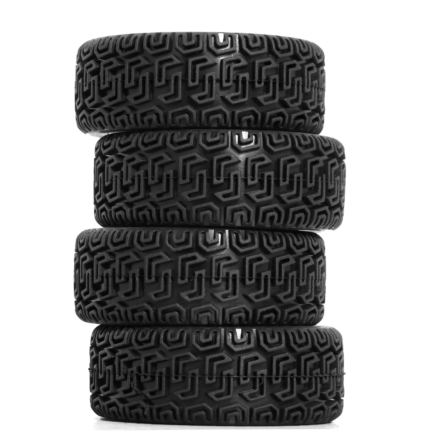 1/10 RC Rally Tires 68mm - 4PC Soft Compound Tires For On-Road RC Cars